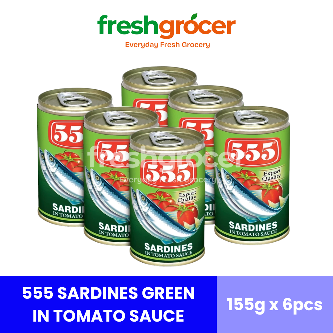 555 Sardines Green In Tomato Sauce 155g - Pack of 6