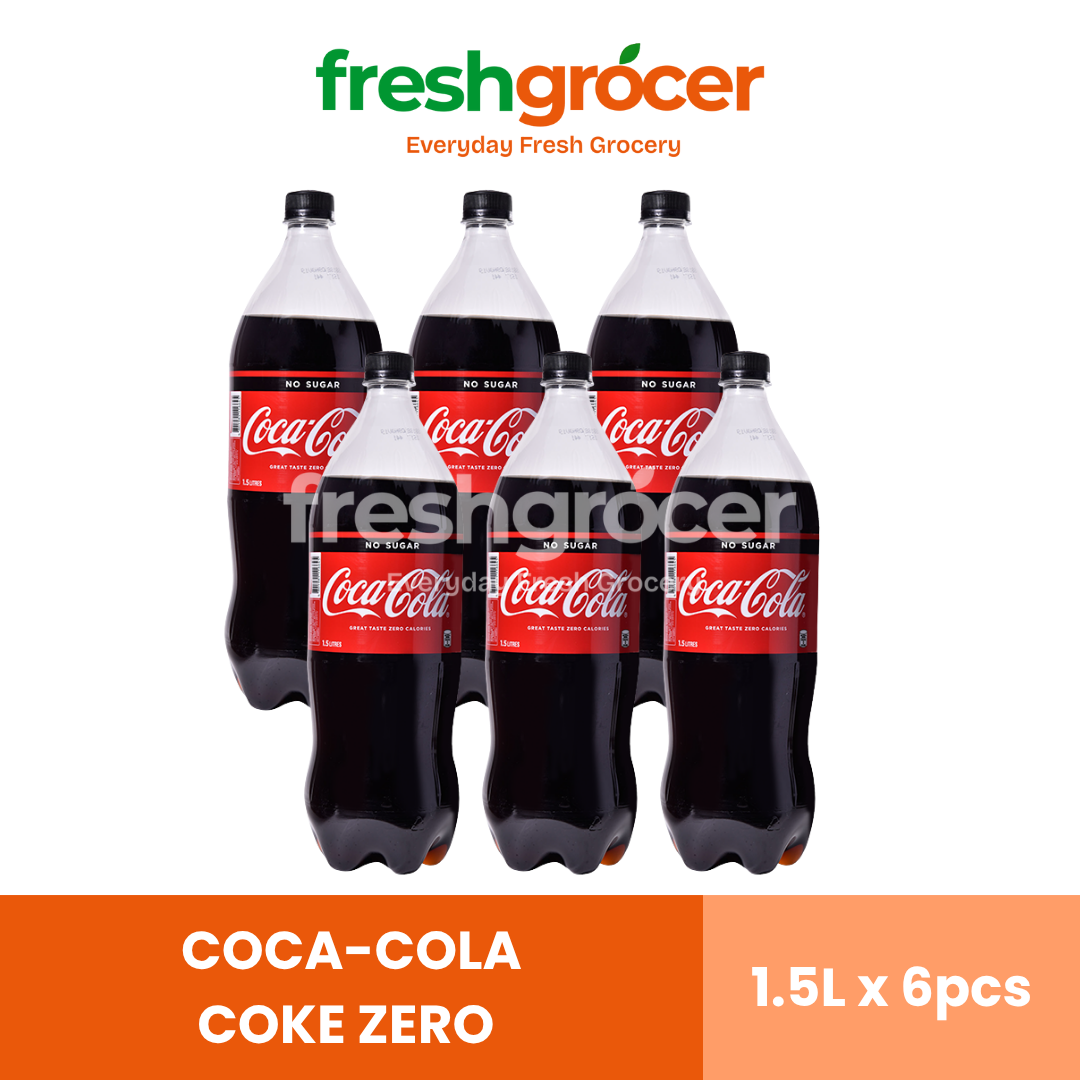 Coca-Cola Coke Zero Sugar Softdrink 1.5L - Pack of 6