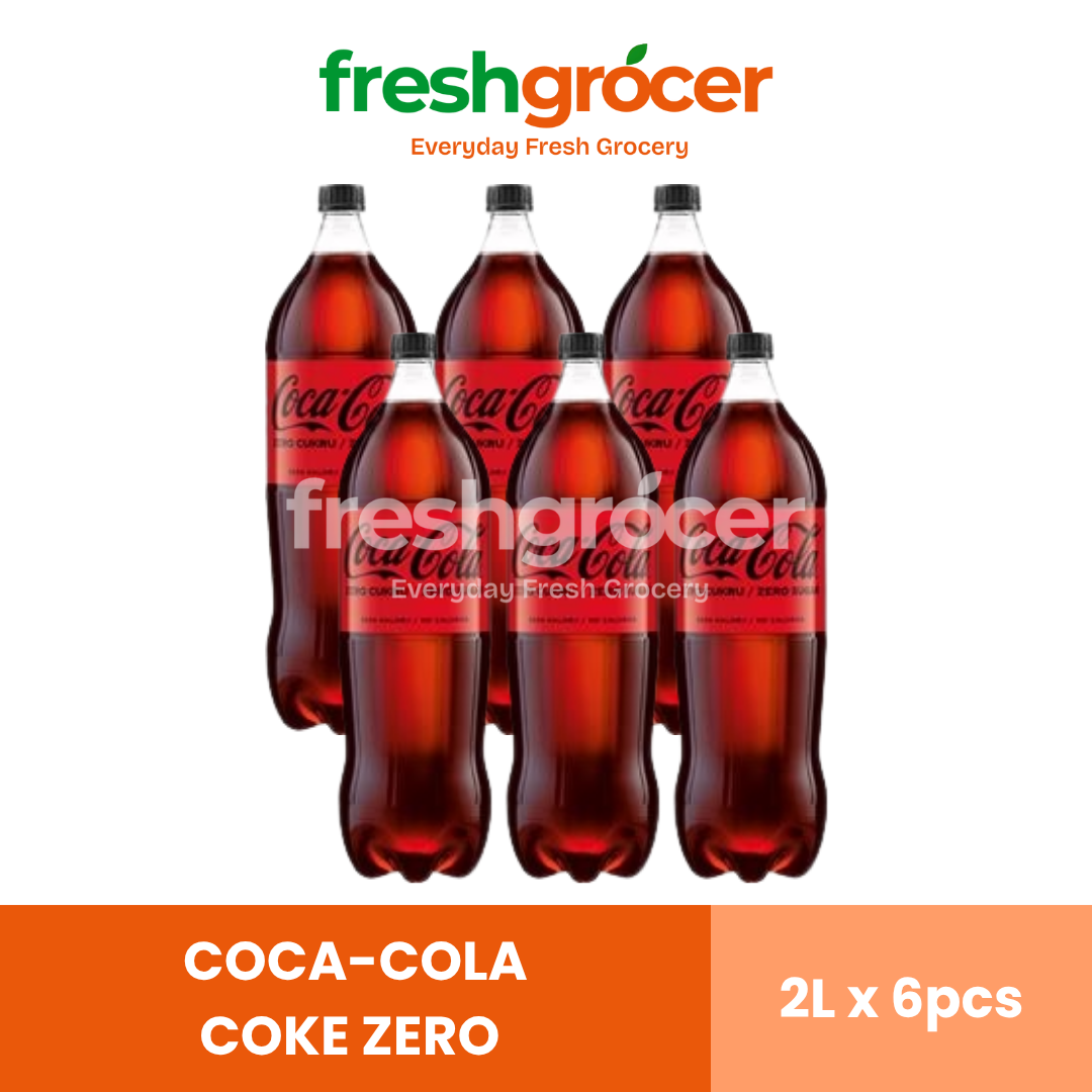 Coca-Cola Coke Zero Sugar Softdrink 2L - Pack of 6