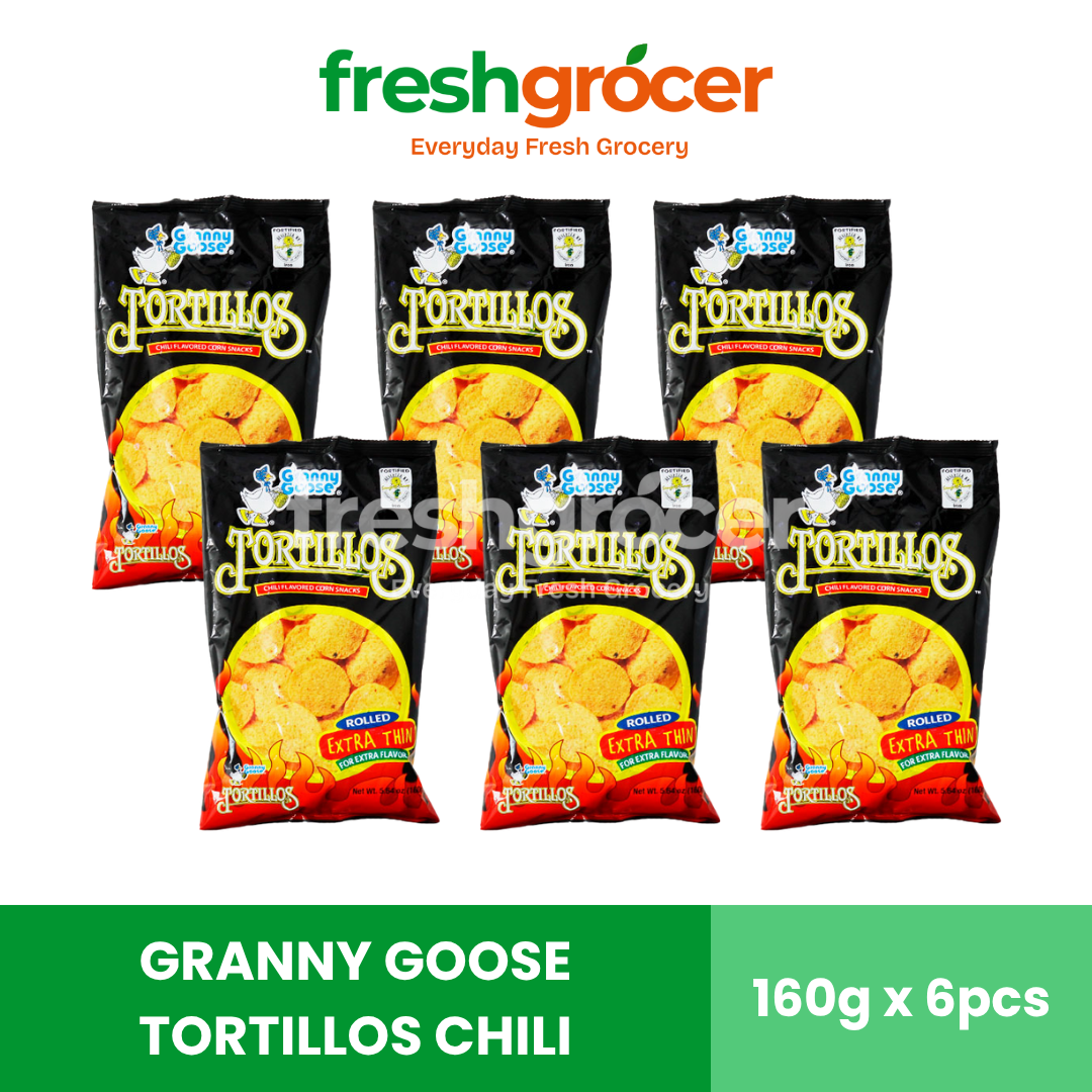 Granny Goose Tortillos Chili Corn Snacks 160g - Pack of 6