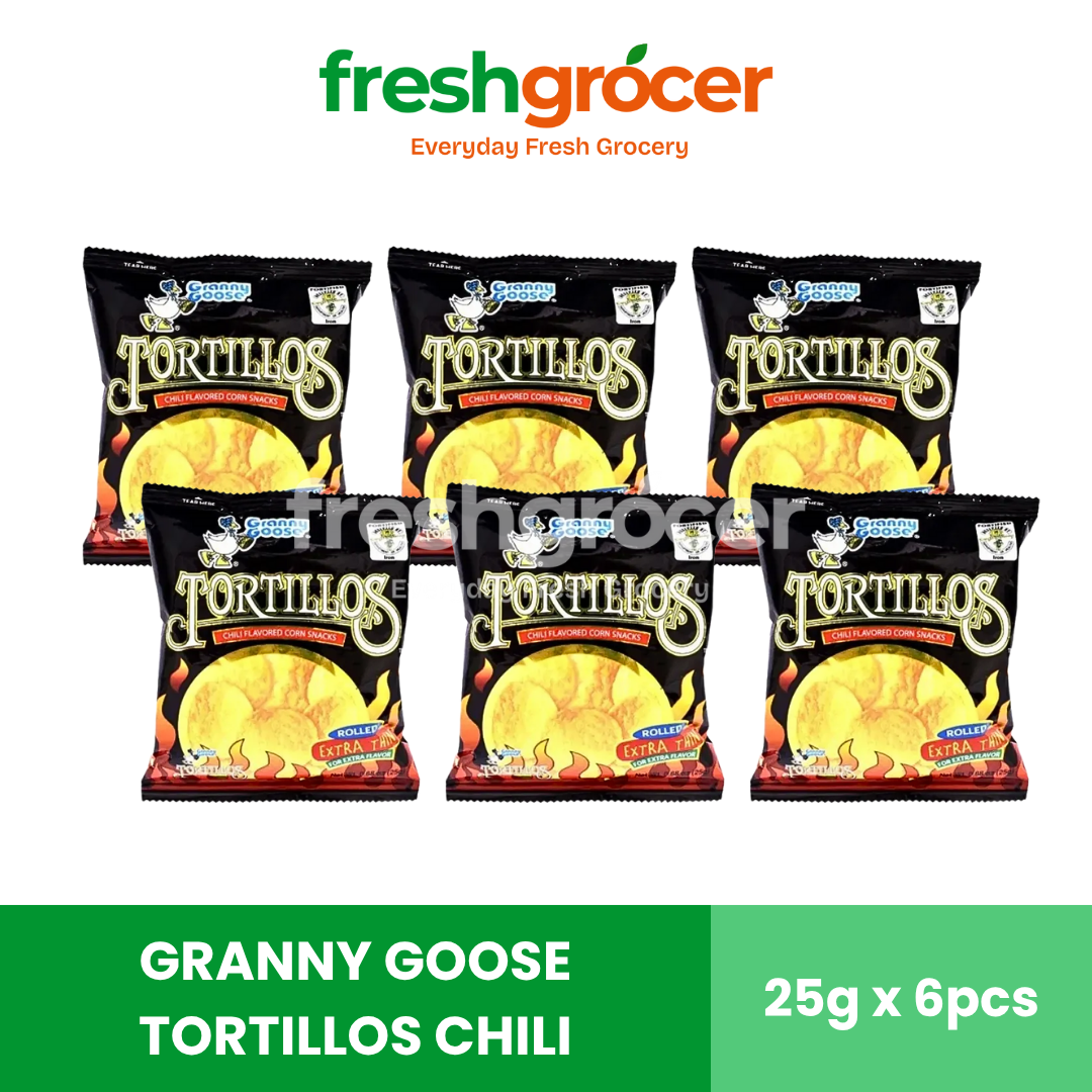 Granny Goose Tortillos Chili Corn Snacks 25g - Pack of 6