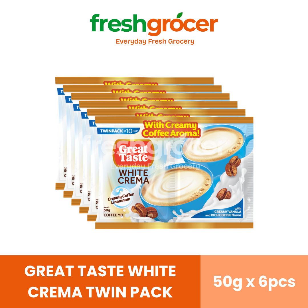 Great Taste White Crema Twin Pack 50g - Pack of 6