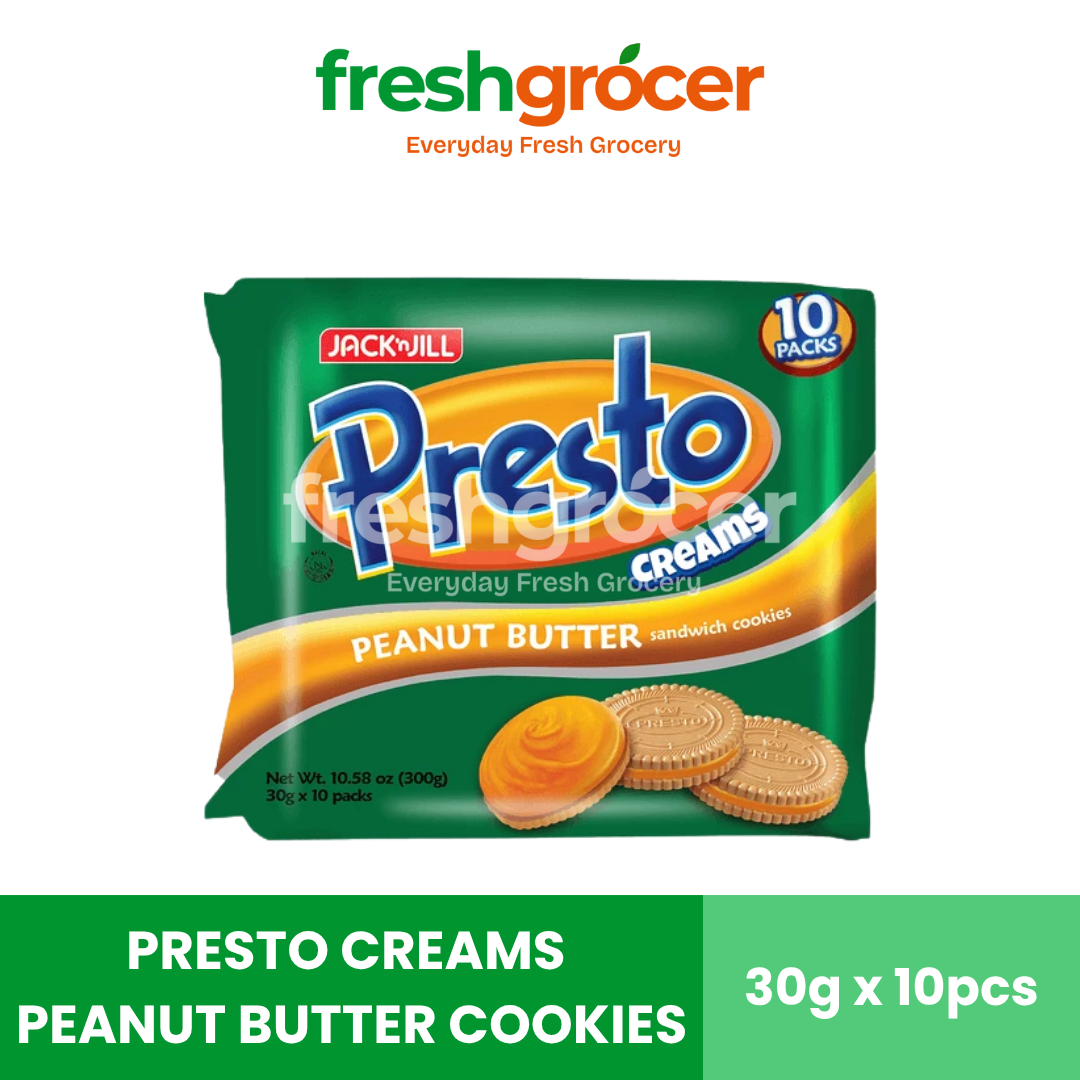 Presto Creams Peanut Butter Cookies 30g - Pack of 10