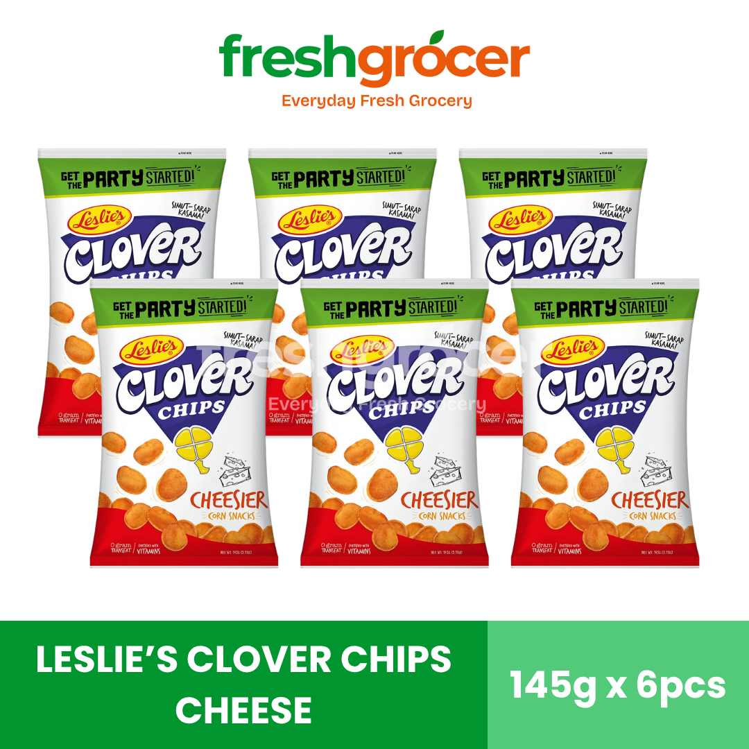 Leslie's Clover Chips Cheese 145g - Pack of 6