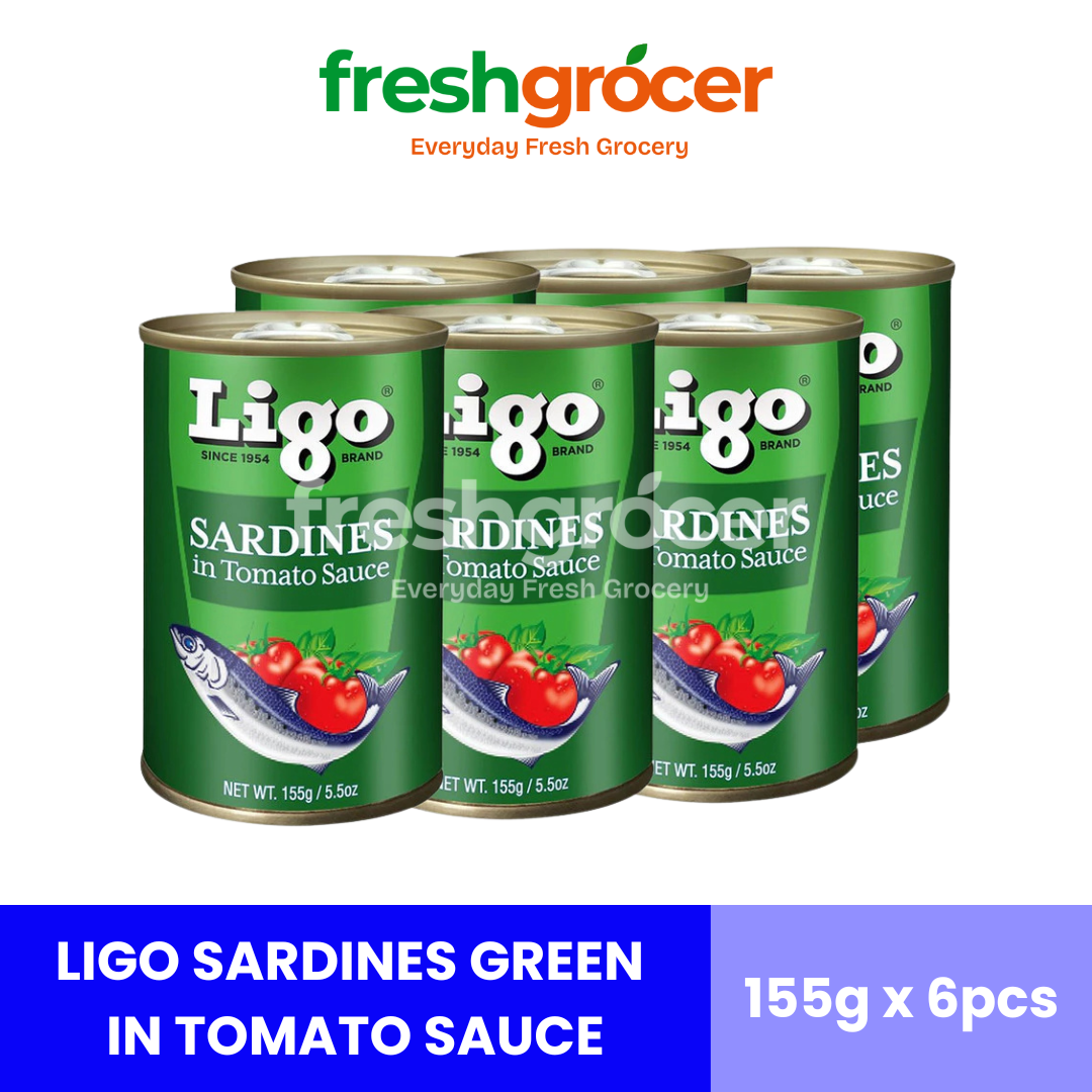 Ligo Sardines Green Easy To Open 155g - Pack of 6