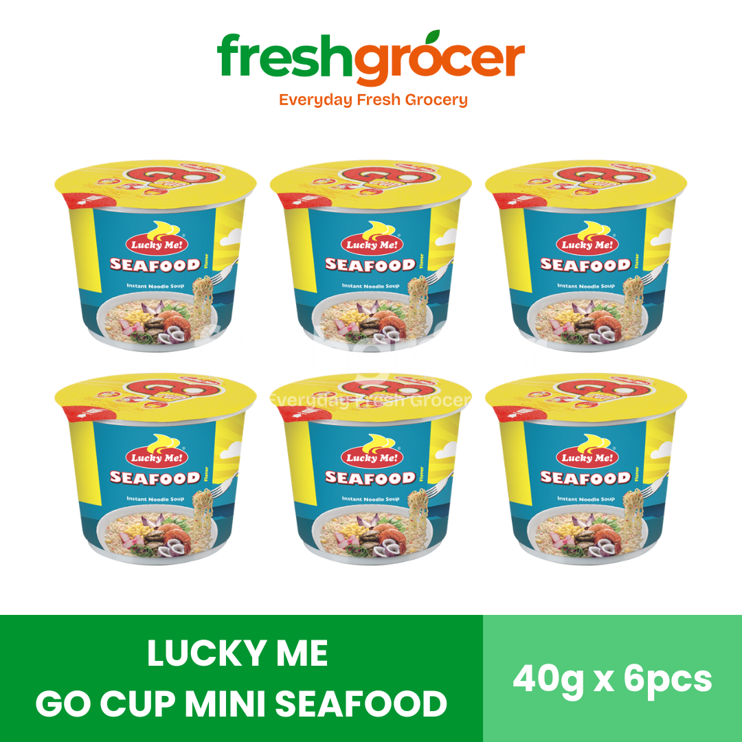 Lucky Me Go Cup Mini Seafood 40g - Pack of 6