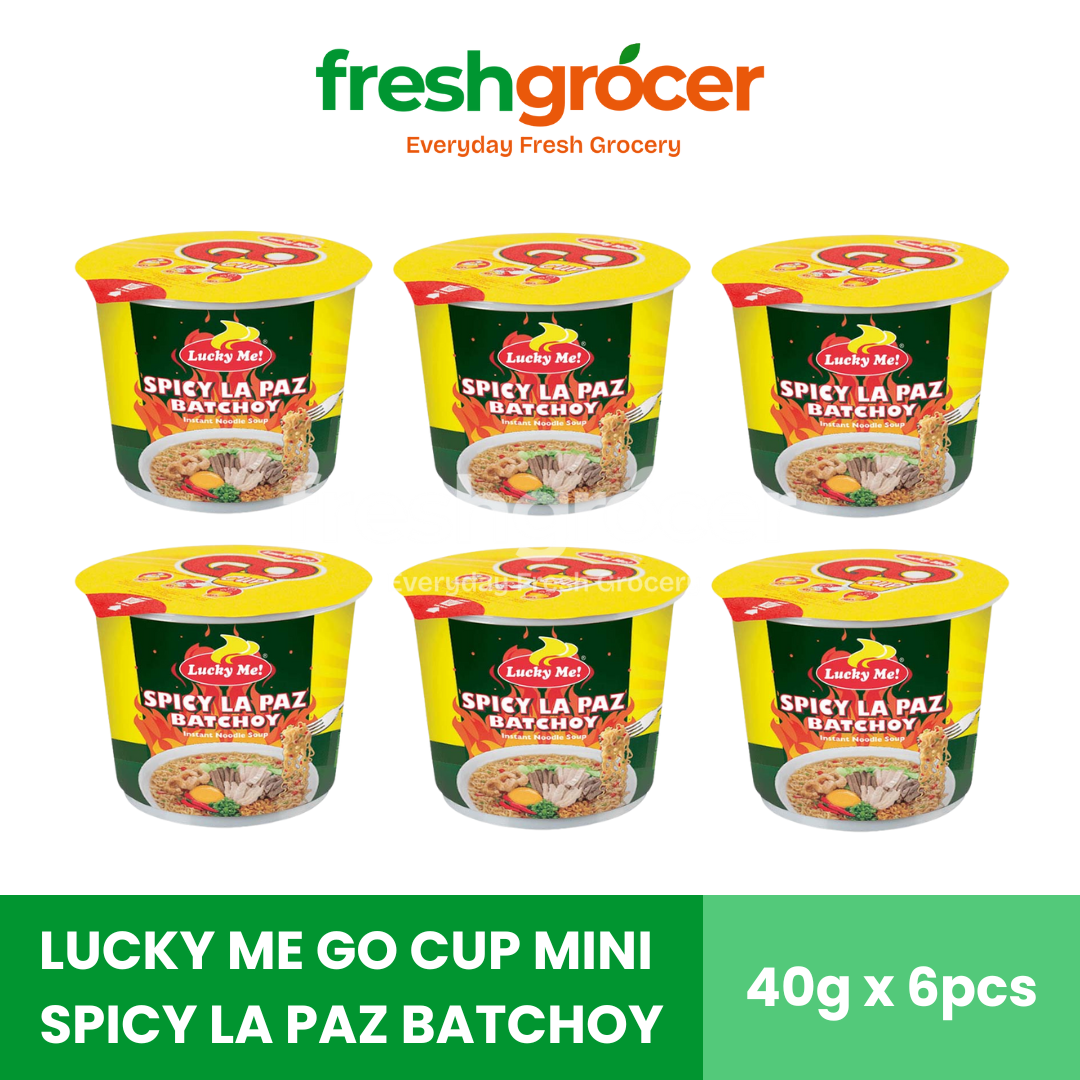 Lucky Me Go Cup Mini Spicy La Paz Batchoy 40g - Pack of 6