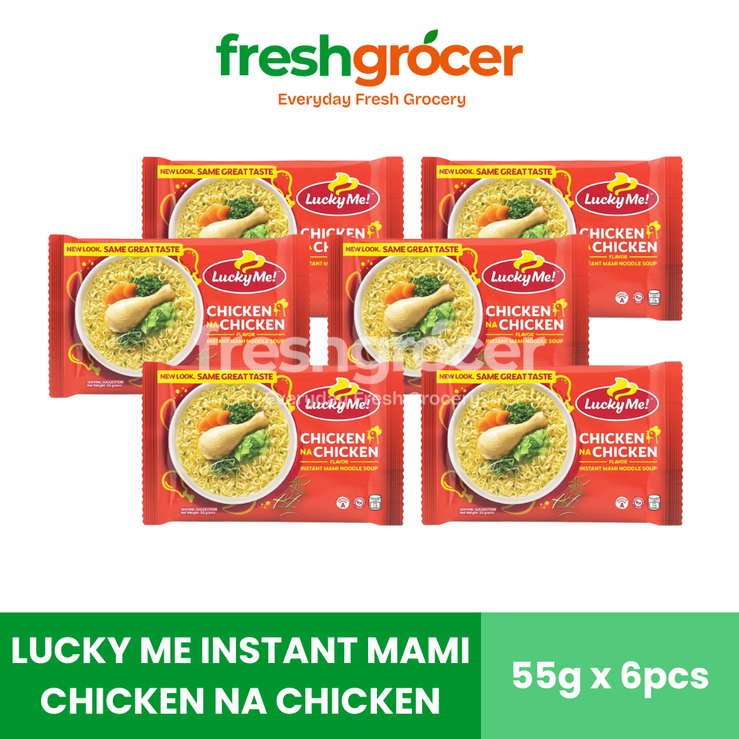 Lucky Me Instant Mami Chicken Na Chicken Flavor 55g - Pack of 6