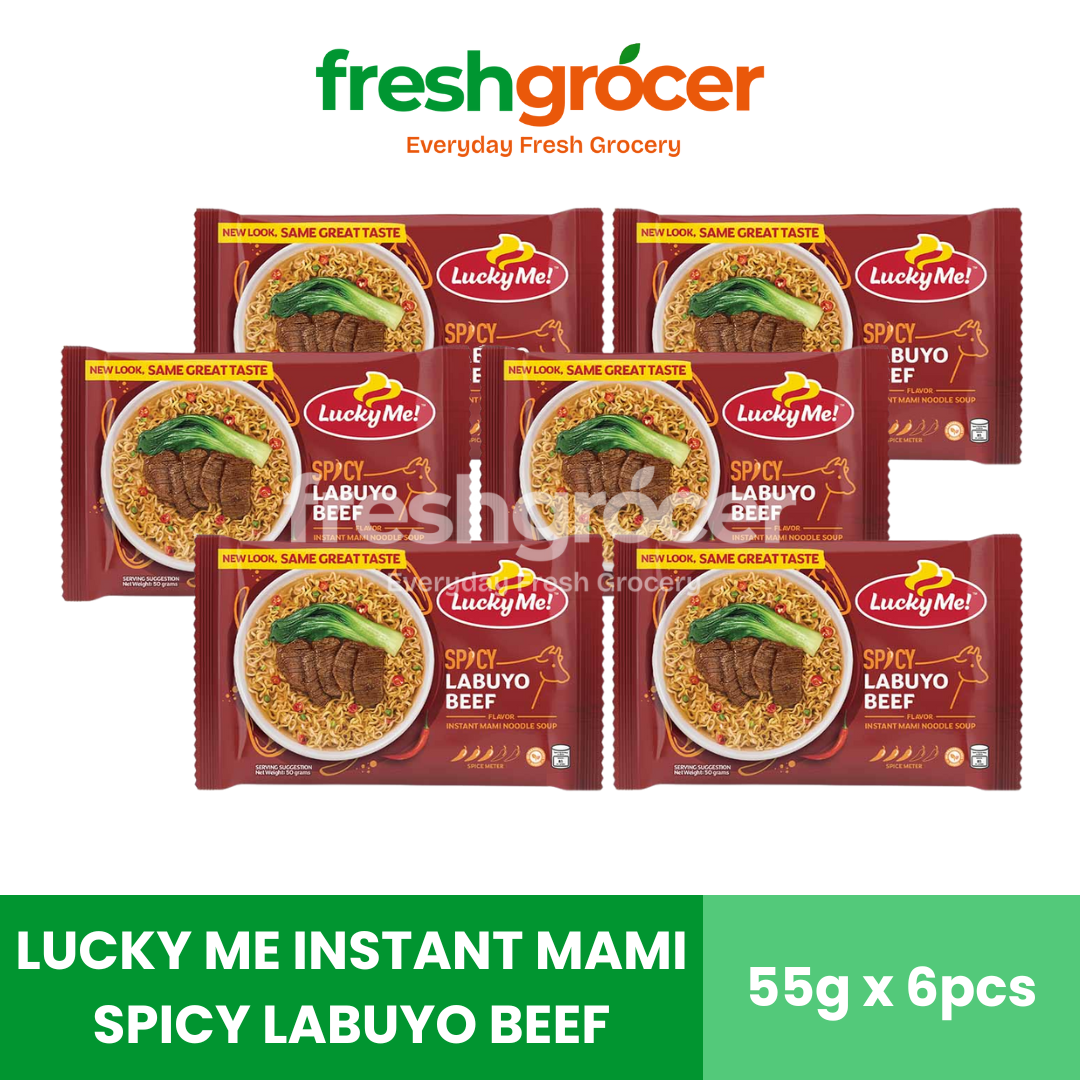 Lucky Me Instant Mami Spicy Labuyo Beef 55g - Pack of 6