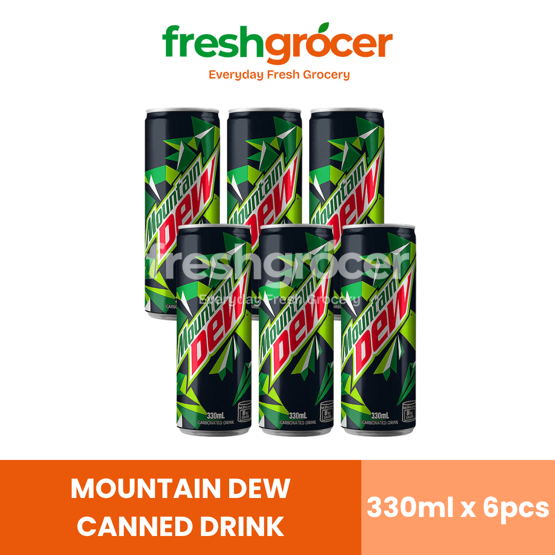 Mountain Dew Softdrink 330ml Can - Pack of 6