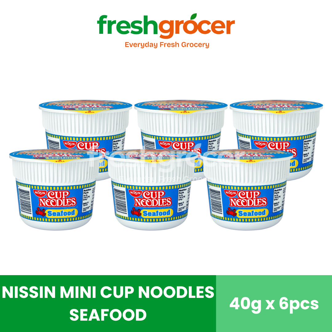 Nissin Mini Cup Noodles Seafood 40g - Pack of 6