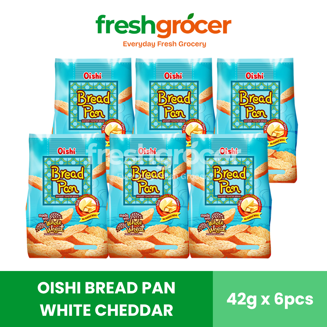 Oishi Bread Pan White Cheddar 42g - Pack of 6