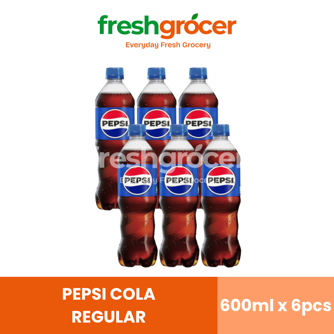 Pepsi Cola Regular Softdrink 600ml - Pack of 6