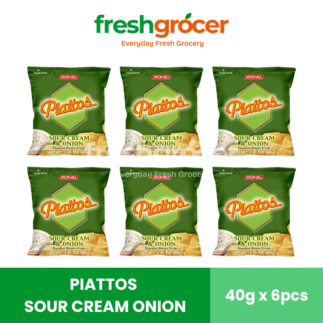 Piattos Sour Cream Onion 40g - Pack of 6