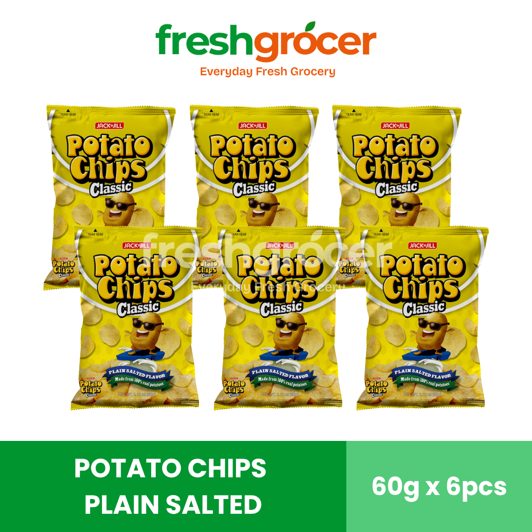 Potato Chips Plain Salted 60g - Pack of 6