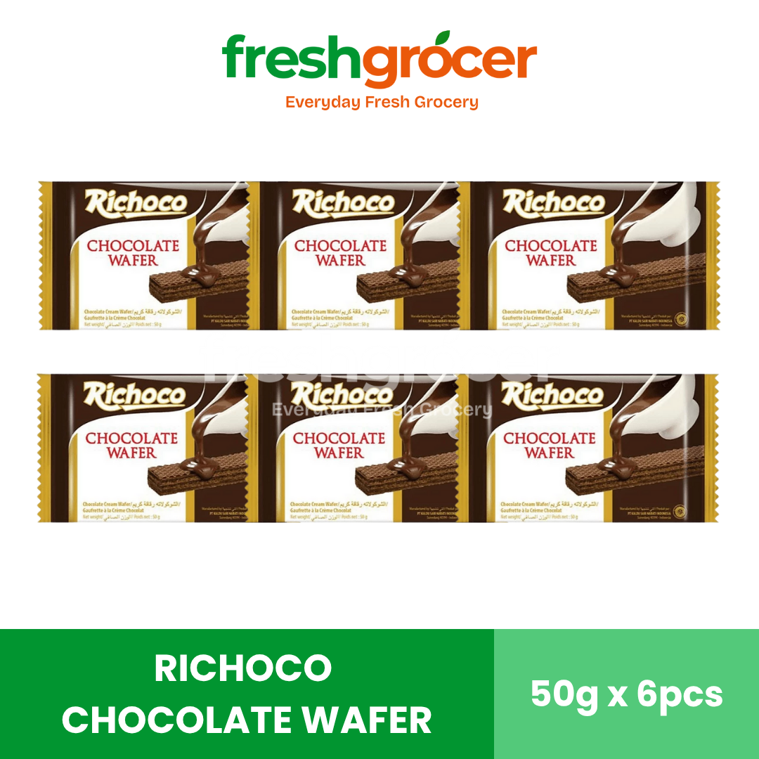 Richoco Chocolate Wafer 50g - Pack of 6