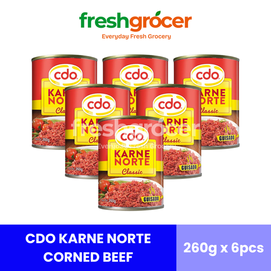 CDO Karne Norte Corned Beef 260g - Pack of 6
