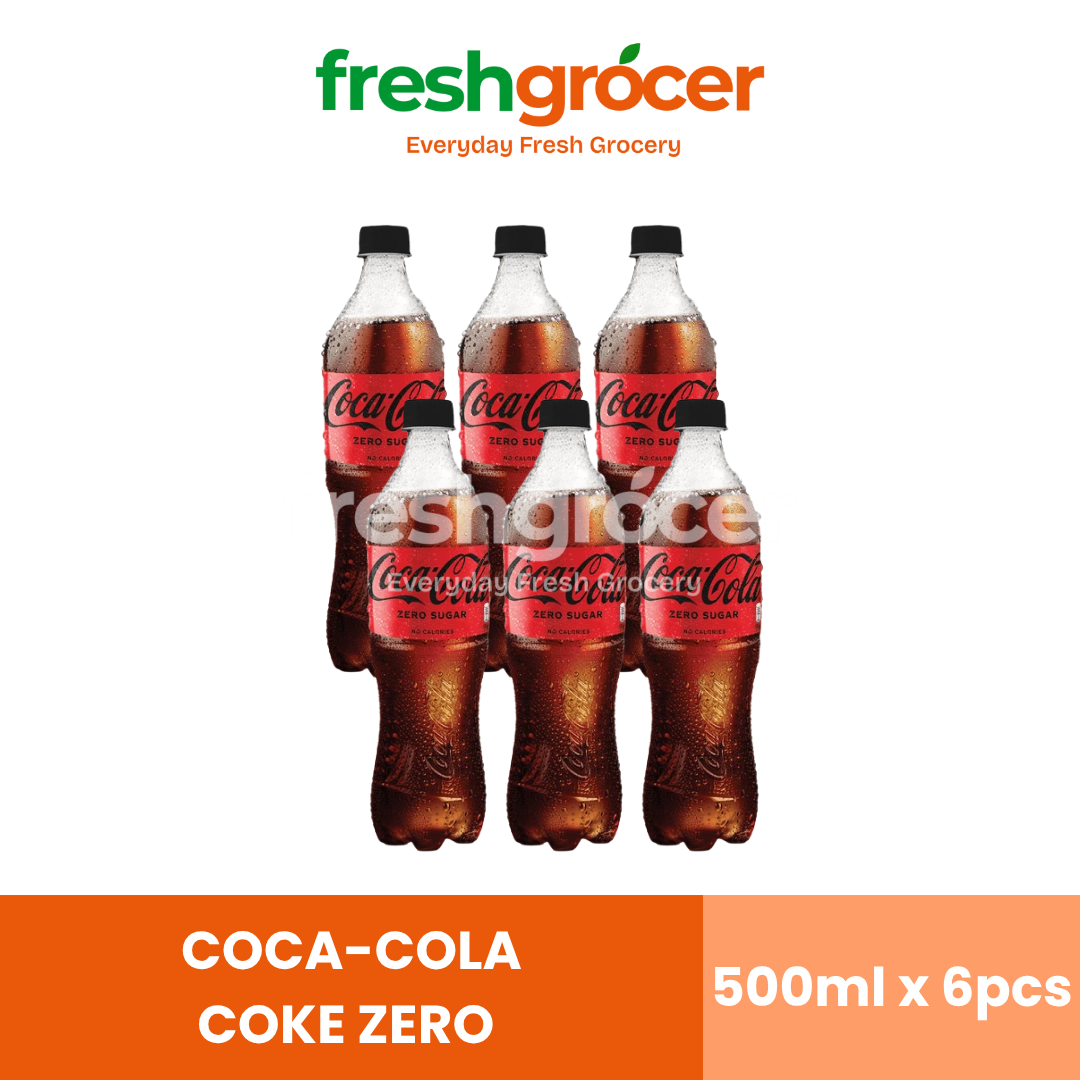 Coca-Cola Coke Zero Sugar Softdrink 500ml - Pack of 6