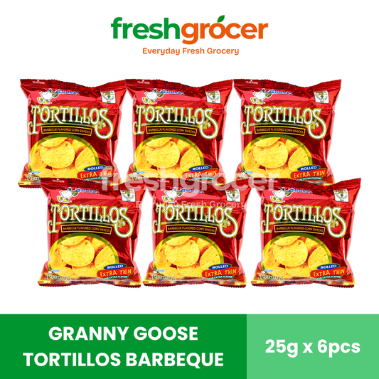 Granny Goose Tortillos Barbeque Corn Snacks 25g - Pack of 6