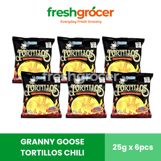 Granny Goose Tortillos Chili Corn Snacks 25g - Pack of 6