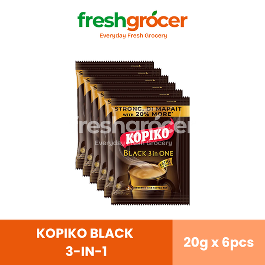 Kopiko Black 3-In-1 20g - Pack of 6