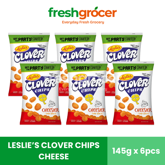 Leslie's Clover Chips Cheese 145g - Pack of 6