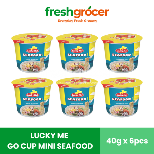 Lucky Me Go Cup Mini Seafood 40g - Pack of 6