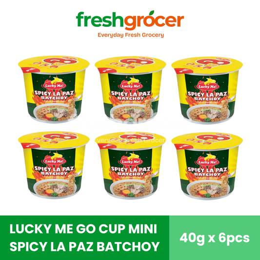 Lucky Me Go Cup Mini Spicy La Paz Batchoy 40g - Pack of 6