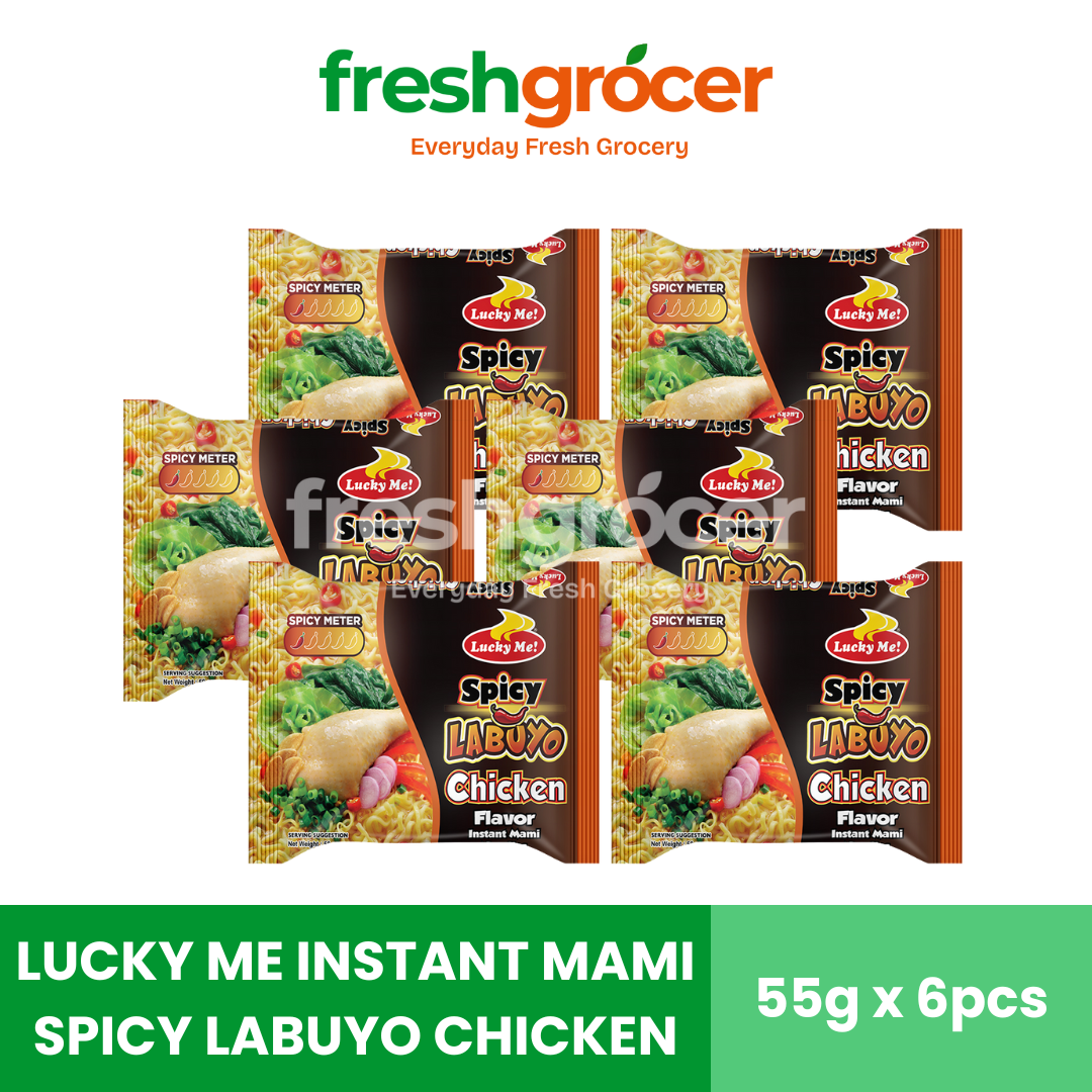 Lucky Me Instant Mami Spicy Labuyo Chicken 55g - Pack of 6