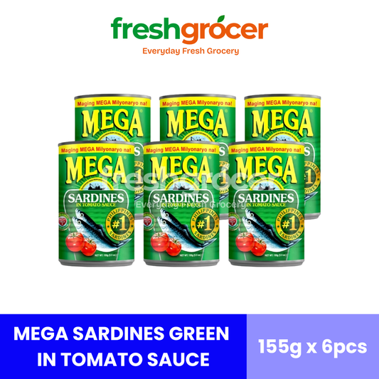 Mega Sardines Green 155g - Pack of 6