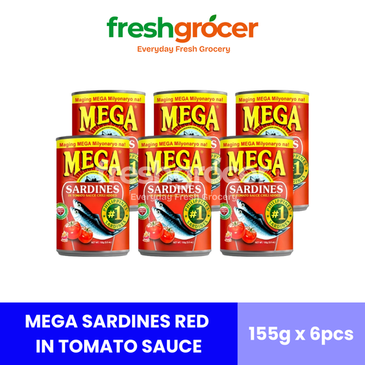 Mega Sardines Red 155g - Pack of 6