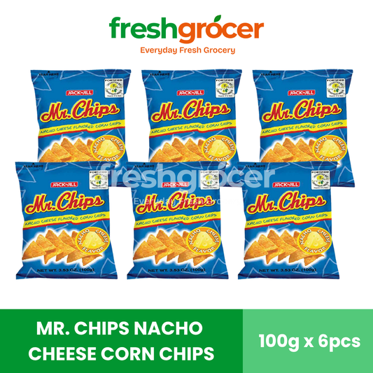 Mr. Chips Nacho Cheese Corn Chips 100g - Pack of 6