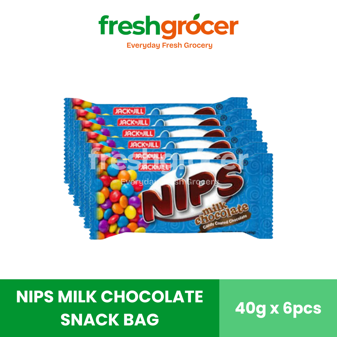 Nips Milk Chocolate Snack Bag 40g - Pack of 6