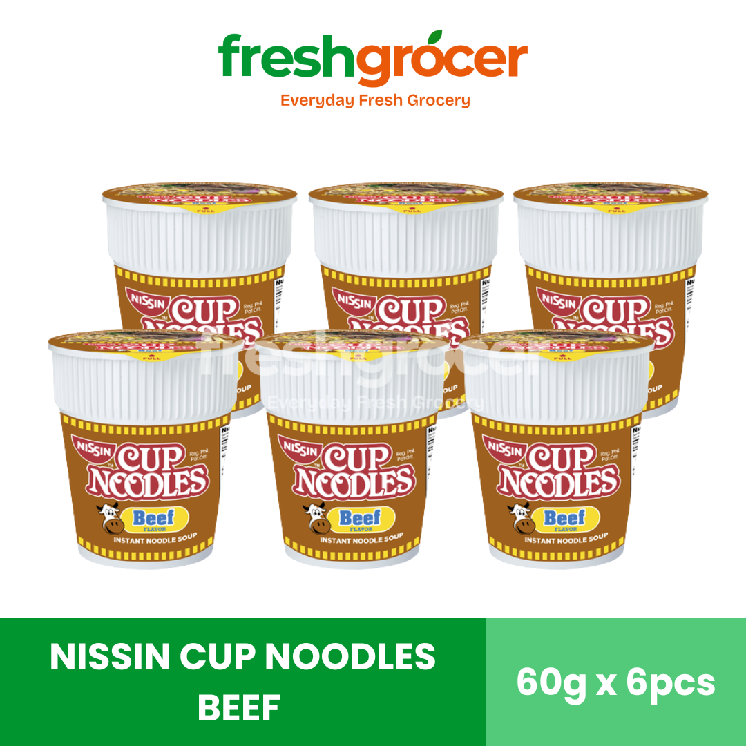 Nissin Cup Noodles Beef 60g - Pack of 6
