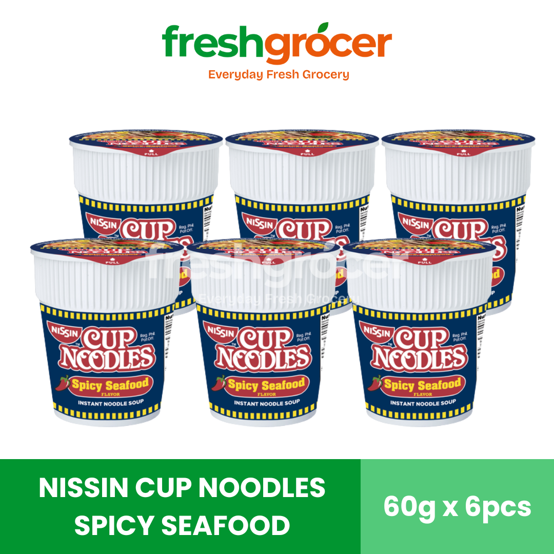 Nissin Cup Noodles Spicy Seafood 60g - Pack of 6