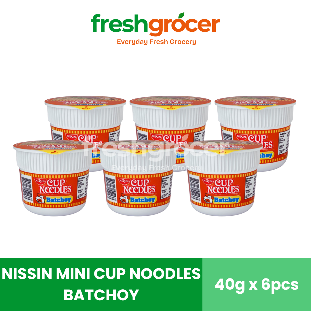 Nissin Mini Cup Noodles Batchoy 40g - Pack of 6