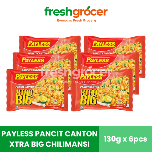 Payless Pancit Canton Xtra Big Chilimansi 130g - Pack of 6