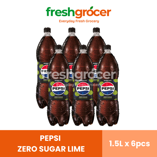 Pepsi Zero Sugar Lime Softdrink 1.5L - Pack of 6