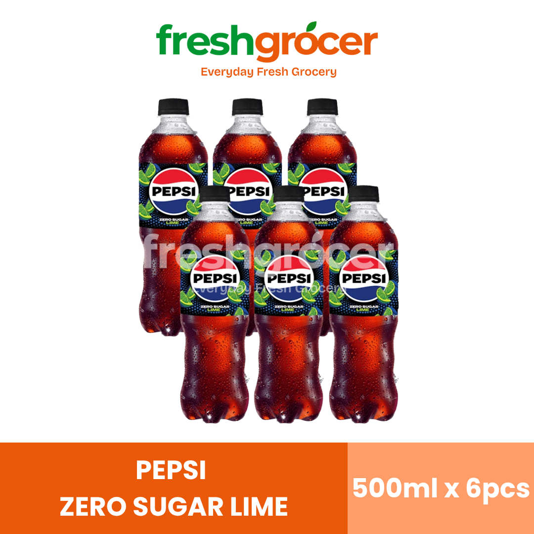Pepsi Zero Sugar Lime Softdrink 500ml - Pack of 6
