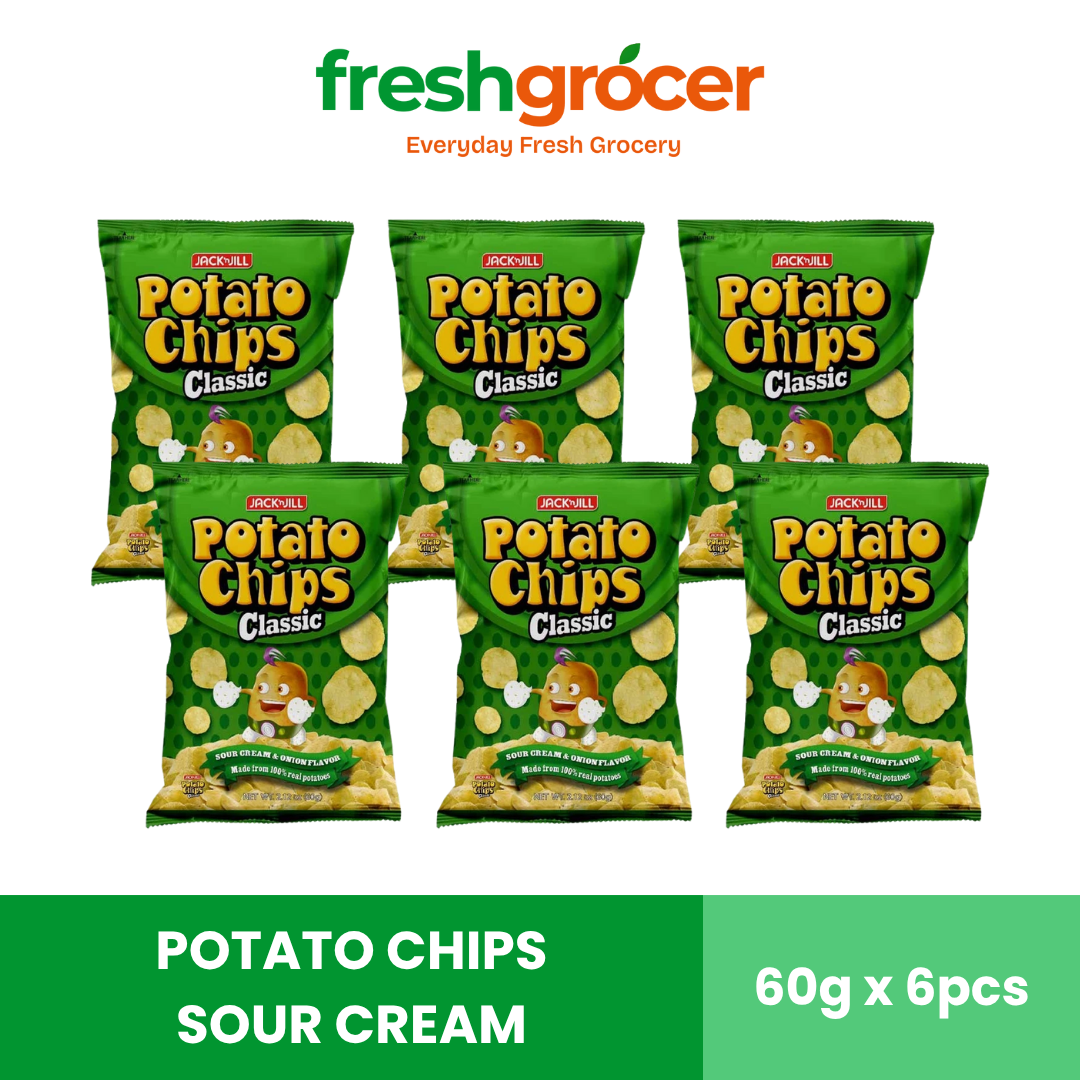 Potato Chips Sour Cream 60g - Pack of 6