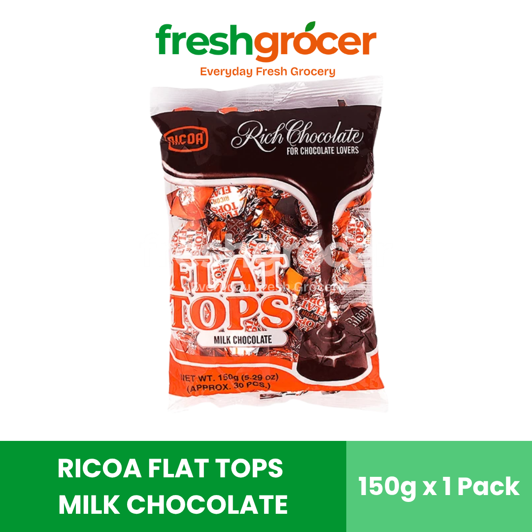 Ricoa Flat Tops Milk Chocolate 150g - Pack of 30