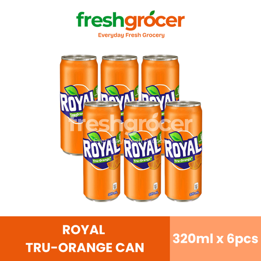 Royal Tru-Orange Softdrink 320ml Can - Pack of 6